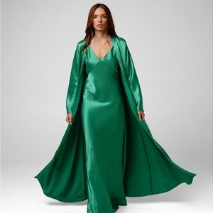 Maxi dress with long robe jacket